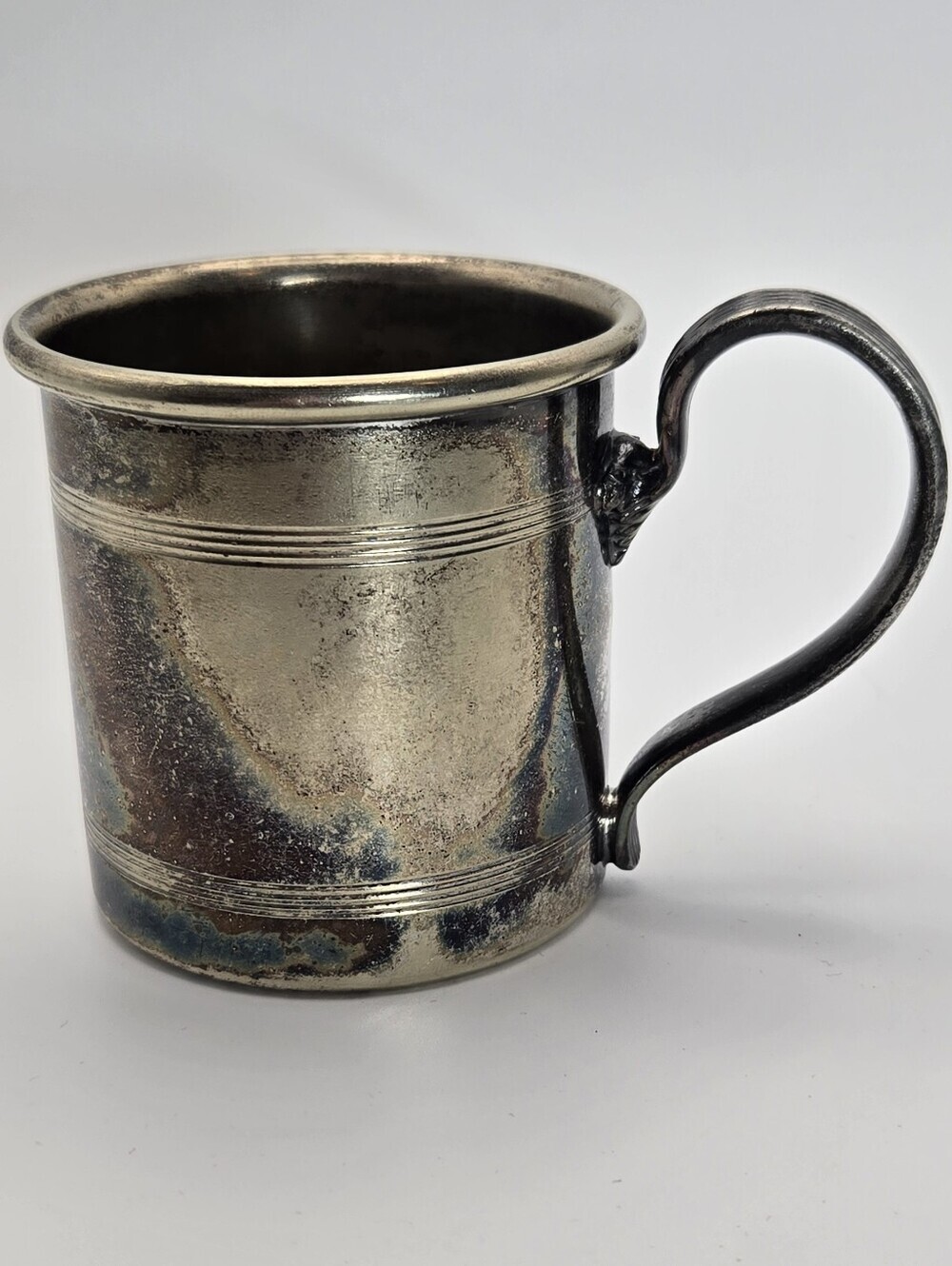 Derby Silver Plate Co Mold #4 Baby Mug Late 19th Century Beautiful Patina